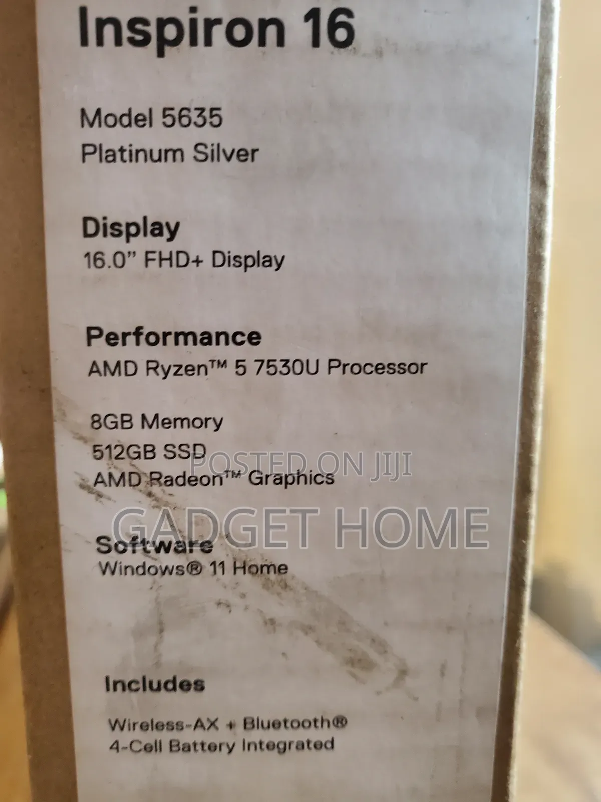 New Laptop Dell Inspiron 16 5620 8GB AMD Ryzen 5 SSD 512GB