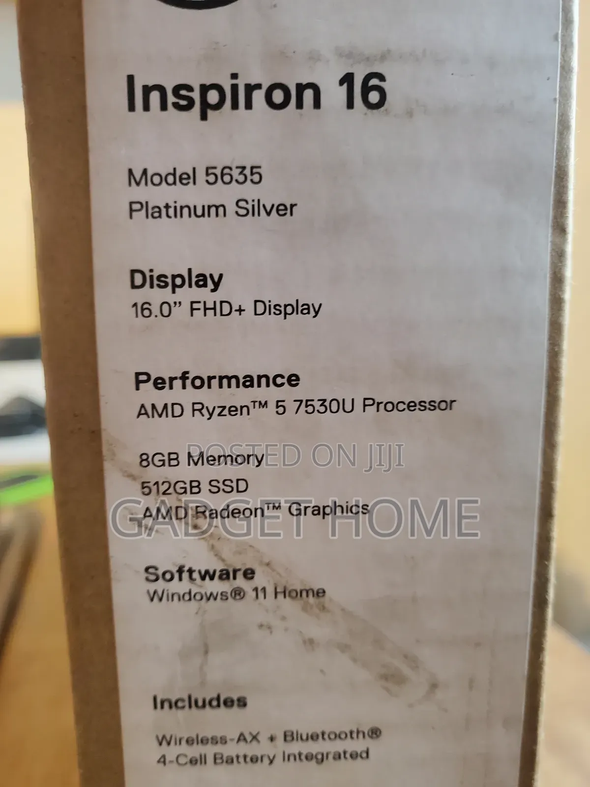 New Laptop Dell Inspiron 16 5620 8GB AMD Ryzen 5 SSD 512GB