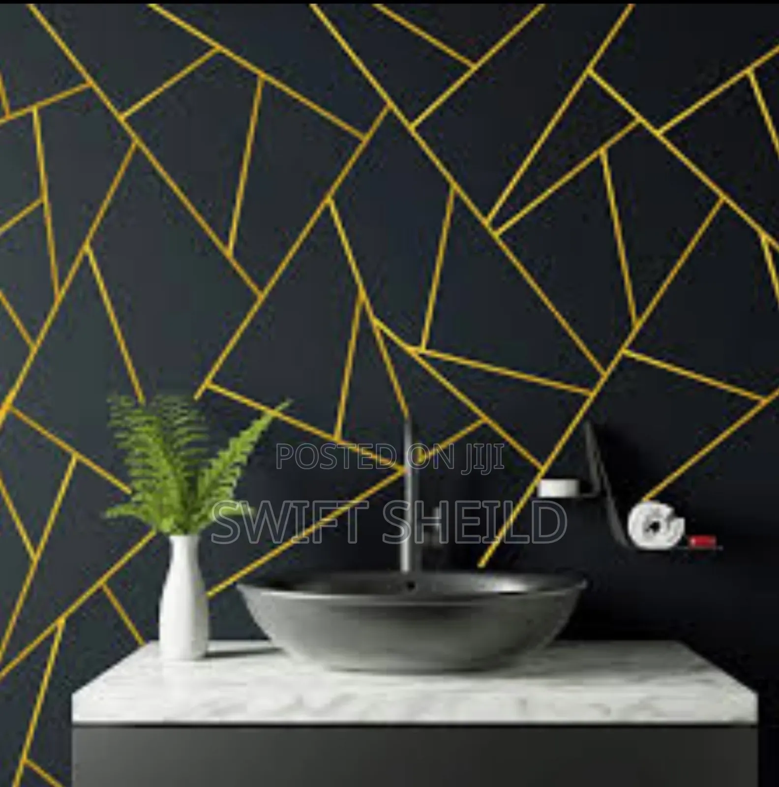 2cm X 50m Gold Tape for Wall Decor