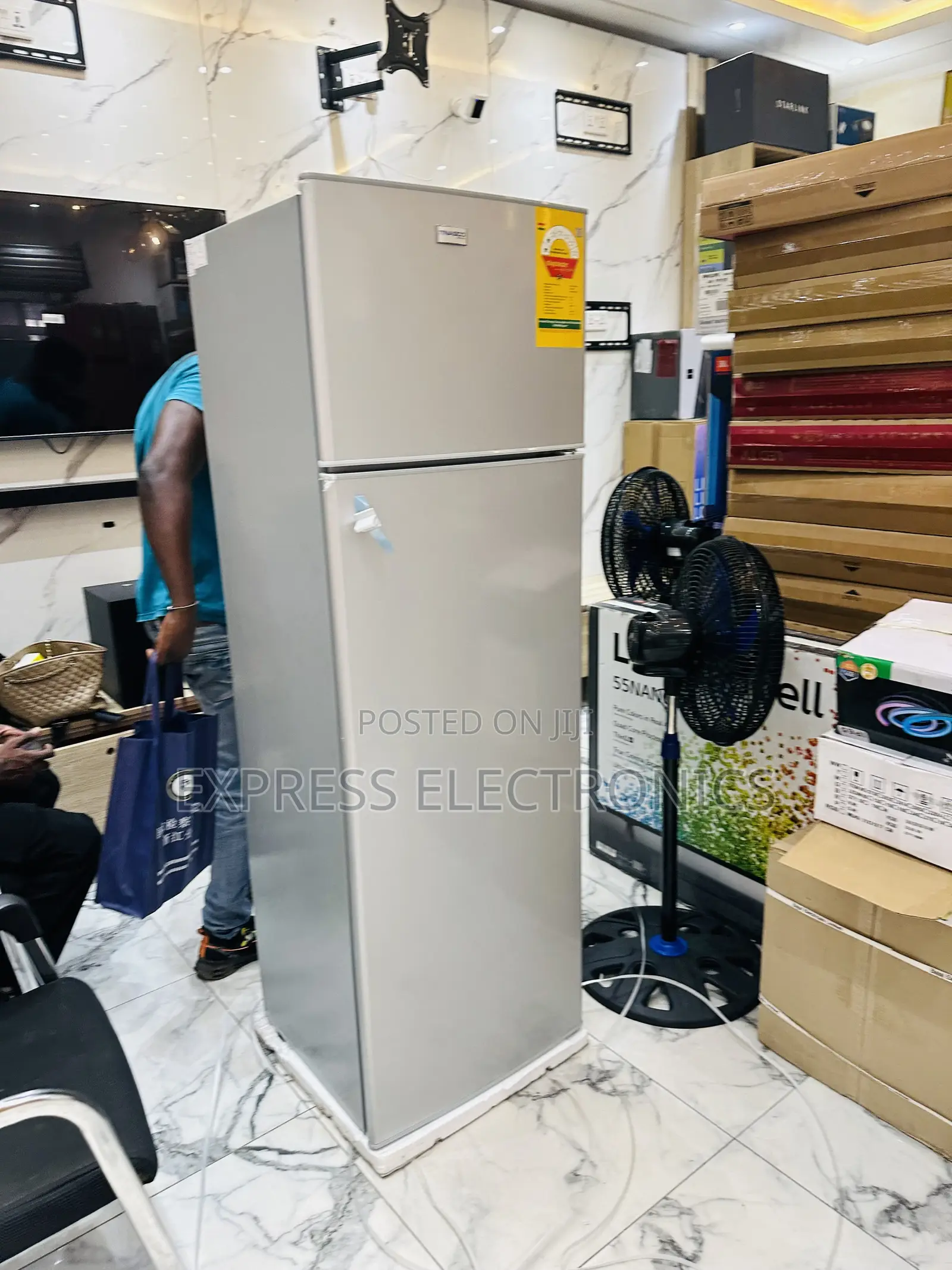 Cool Crate Double Door Fridge Nasco Grey Nasd2-28fl