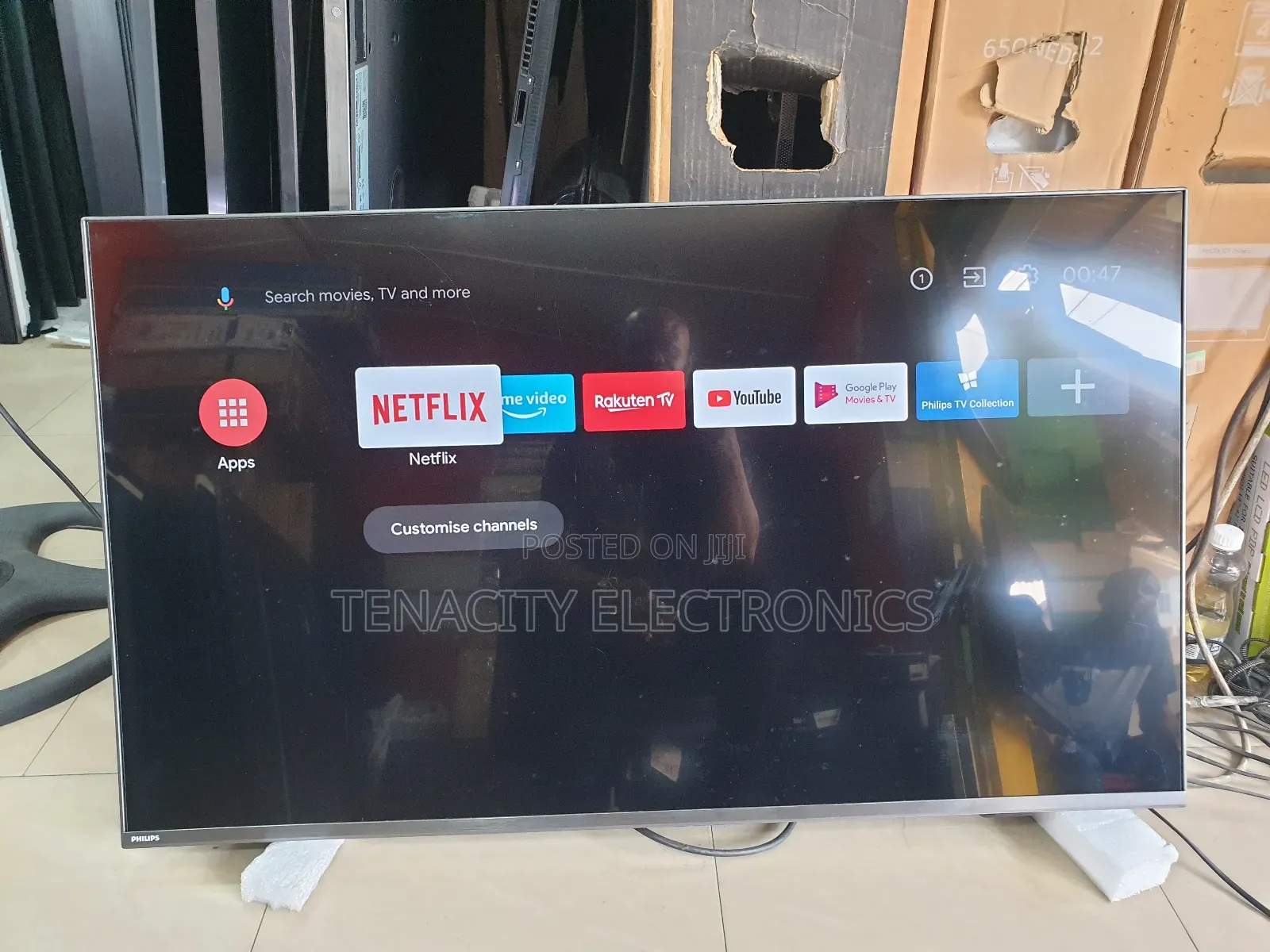 Android 43"Philips Uhd HDR Edgeless Smart Satellite Tv