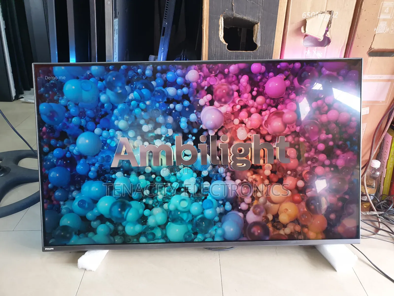 Android 43"Philips Uhd HDR Edgeless Smart Satellite Tv