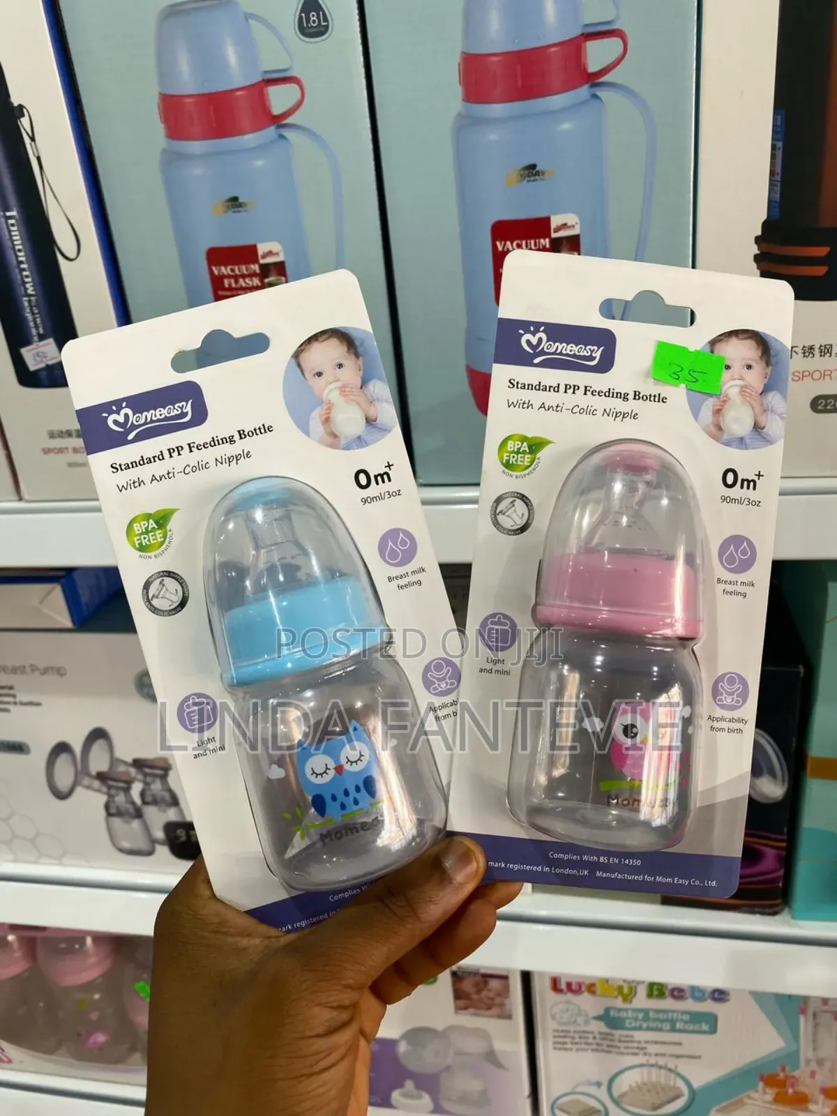 Momeasy Standard PP Feeding Bottle With Anti-Colic Nipple