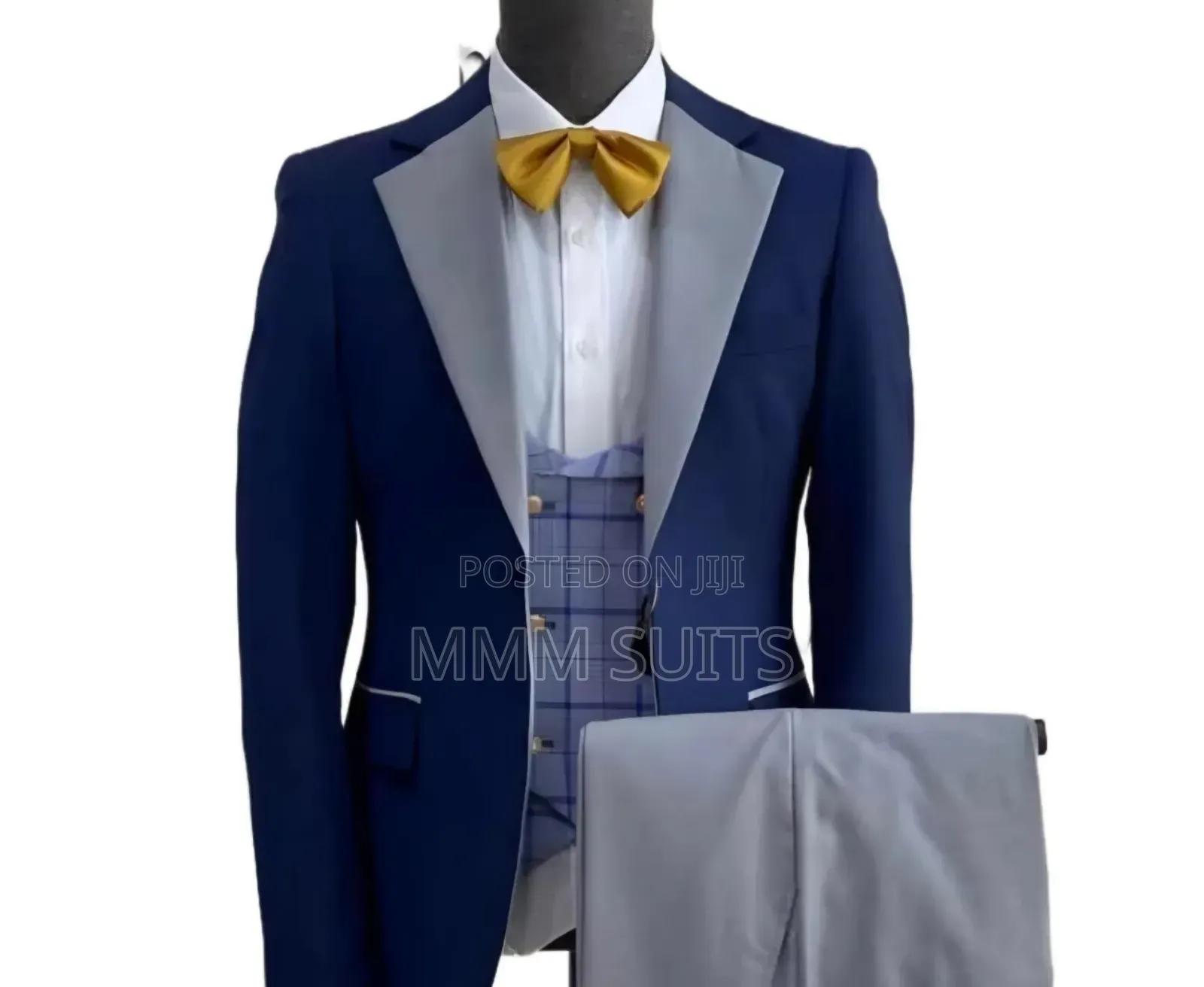 Turkish Quality 3-piece Tuxedo Suit With Checked Vest