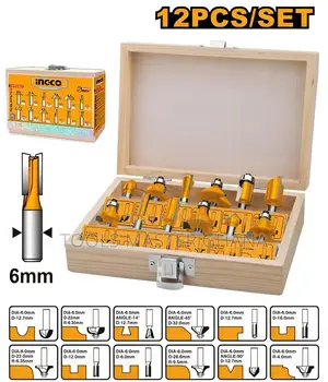 12 Pcs Router Bits Set - Akrt1201