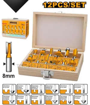 12 Pcs Router Bits Set - Akrt1211