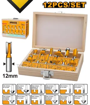 12 Pcs Router Bits Set - Akrt1221