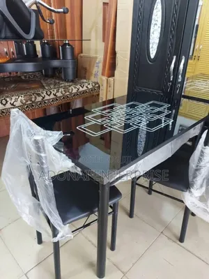 Gorgeous Glass Dining Set 4 Chairs ZX56