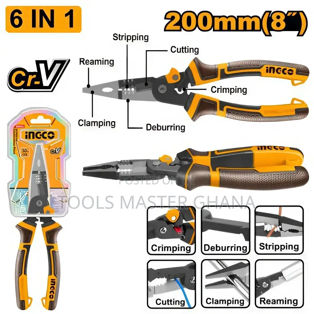 6-in-1 Multi-function Long Nose Pliers - Hmflnp28200