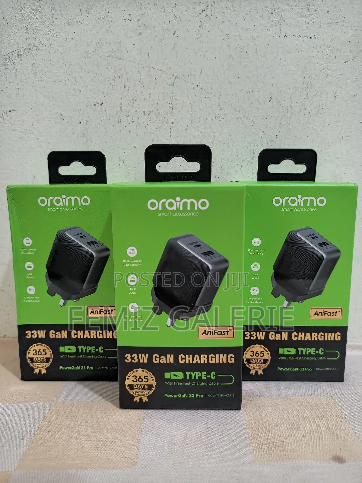 Oraimo Powergan 33 Pro 33w Gan Wall Charger