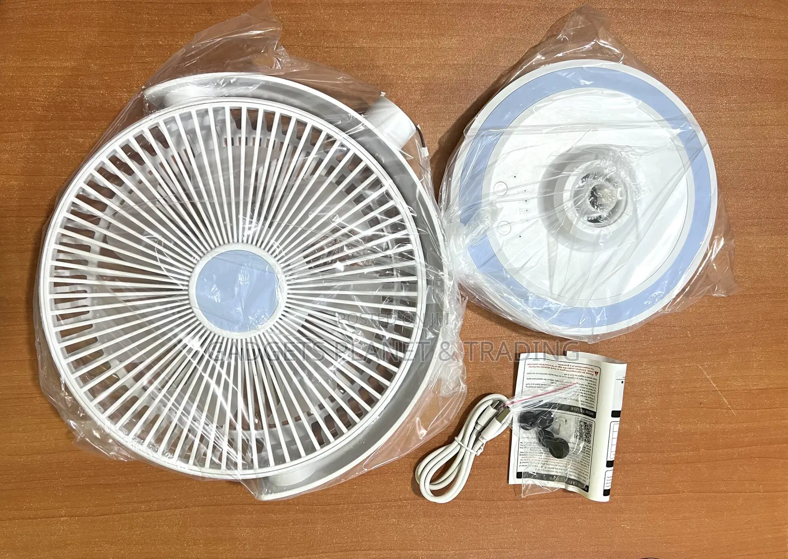 Portable Auto Oscillating Rechargeable Desk Fan Hej-5080 10"