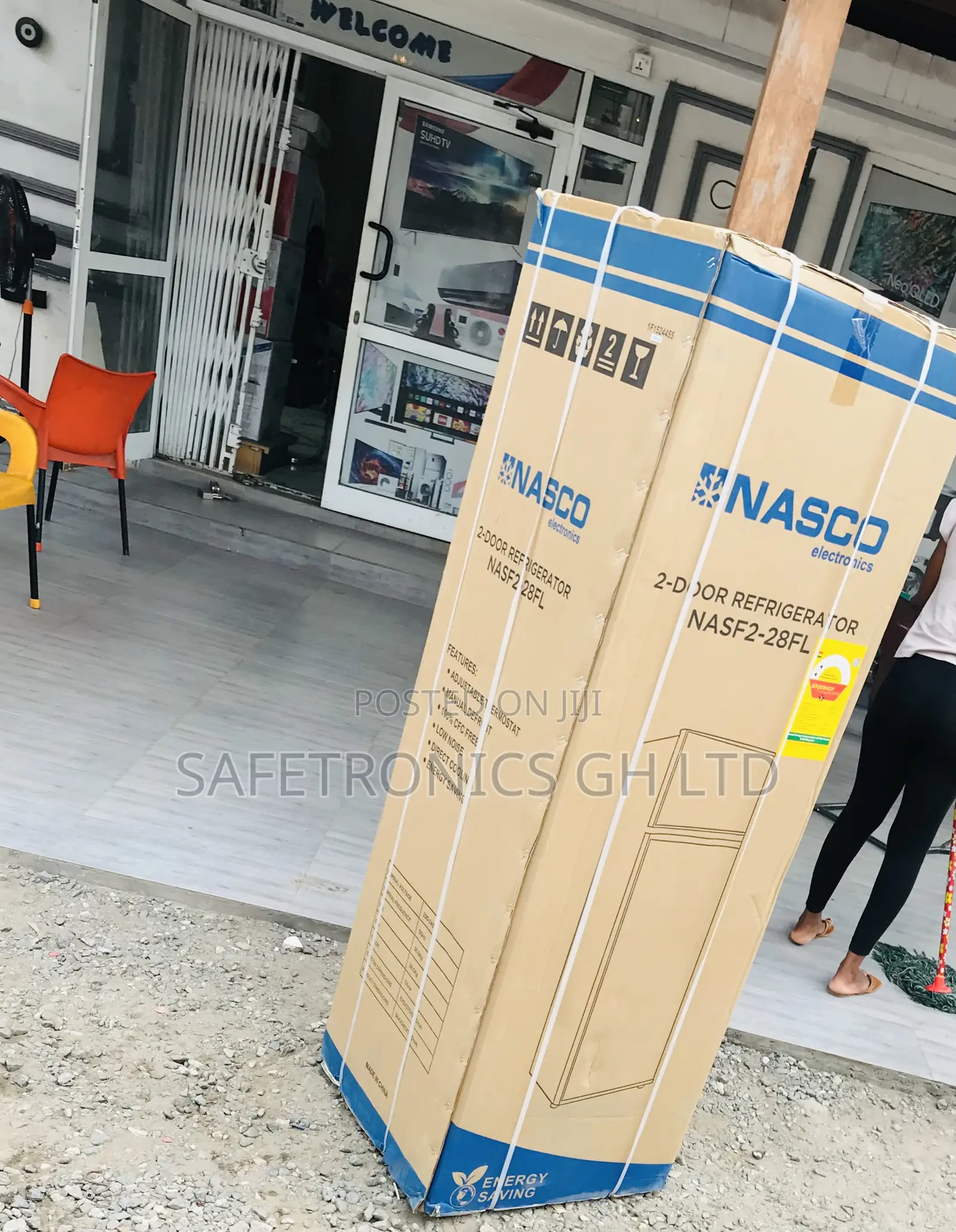 Nasf2-28fl Doubledoor Top Mount 217 Liters Nasco Fridge