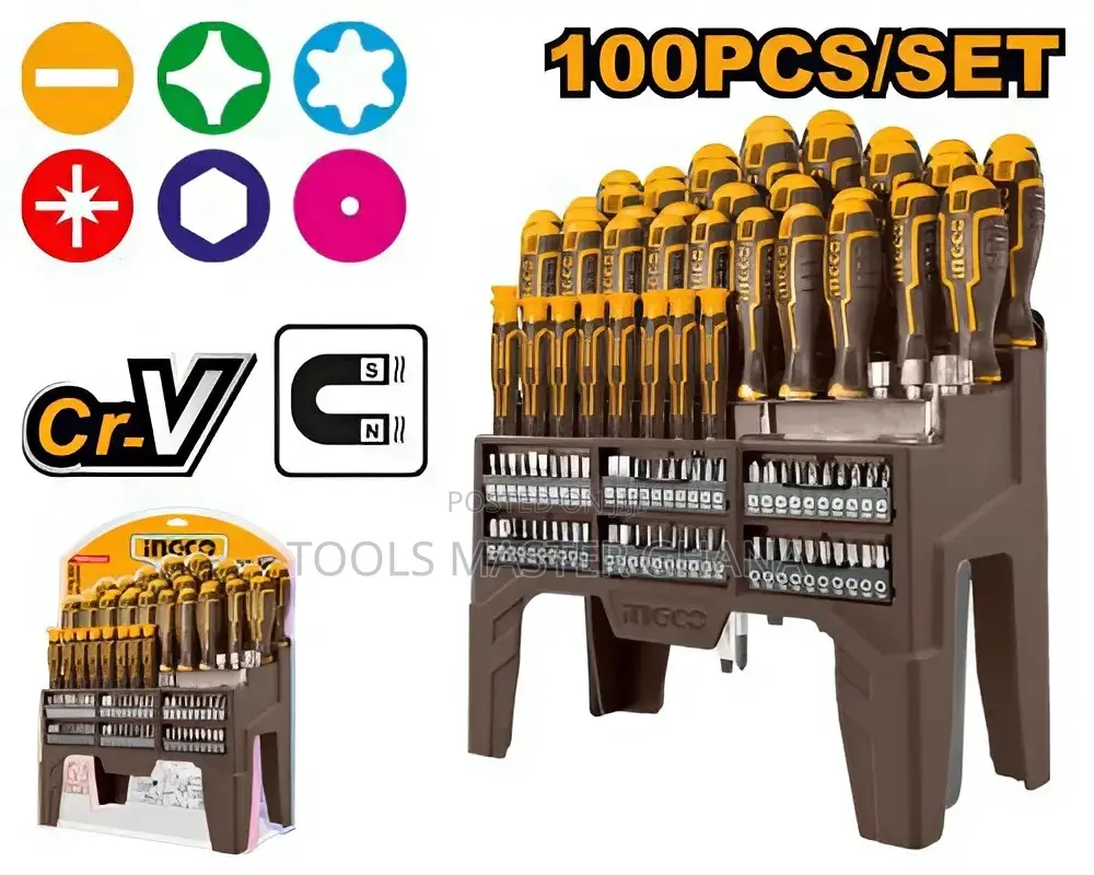 100 Pcs Screwdriver Set - Hksd10028