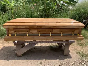 Elegant Rich Brown Casket – Premium Handcrafted Finish