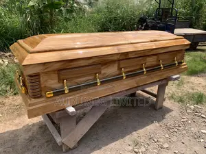 Elegant Rich Brown Casket – Premium Handcrafted Finish