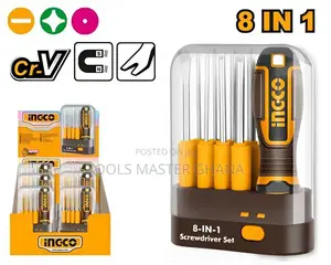 9 Pcs Interchangeable Screwdriver Set - Akisd0901