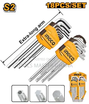 18 Pcs Hex Key And Torx Key Set - Hhkset0181