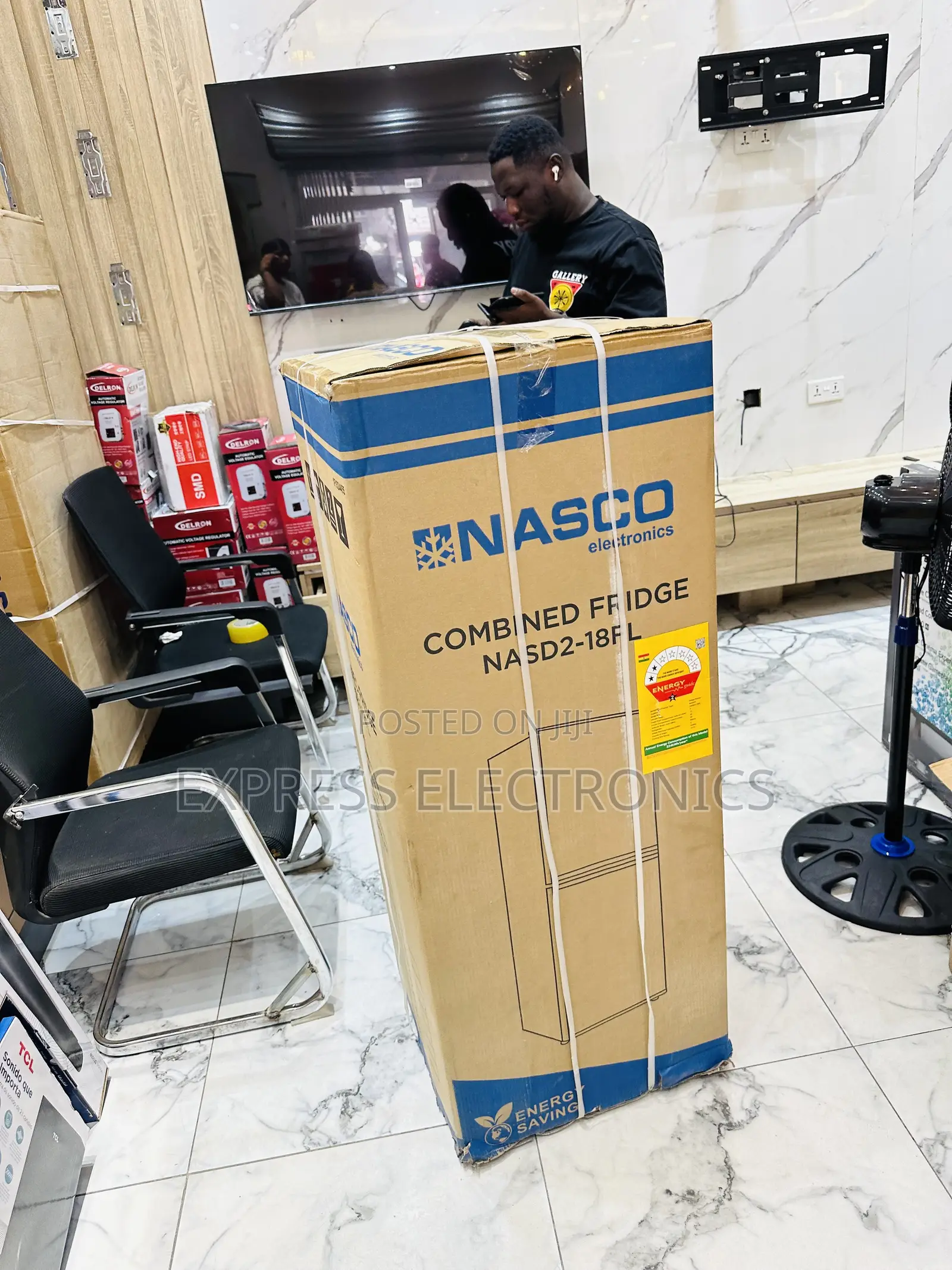 The Current New Gold Color Fridge Double Door Nasd2-18fl