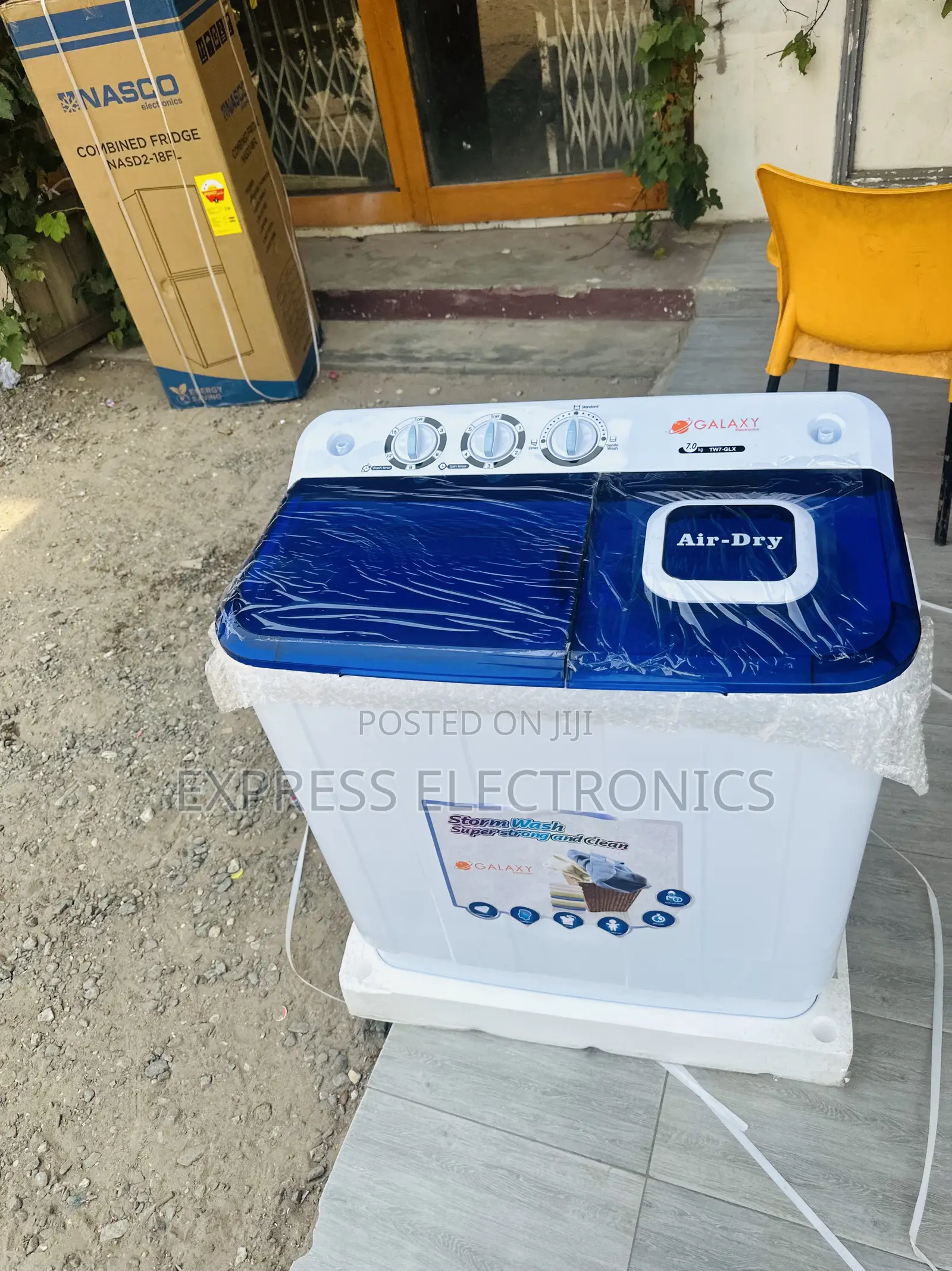Full Plastic Body WM Topload Twintub Galaxy 7kg White