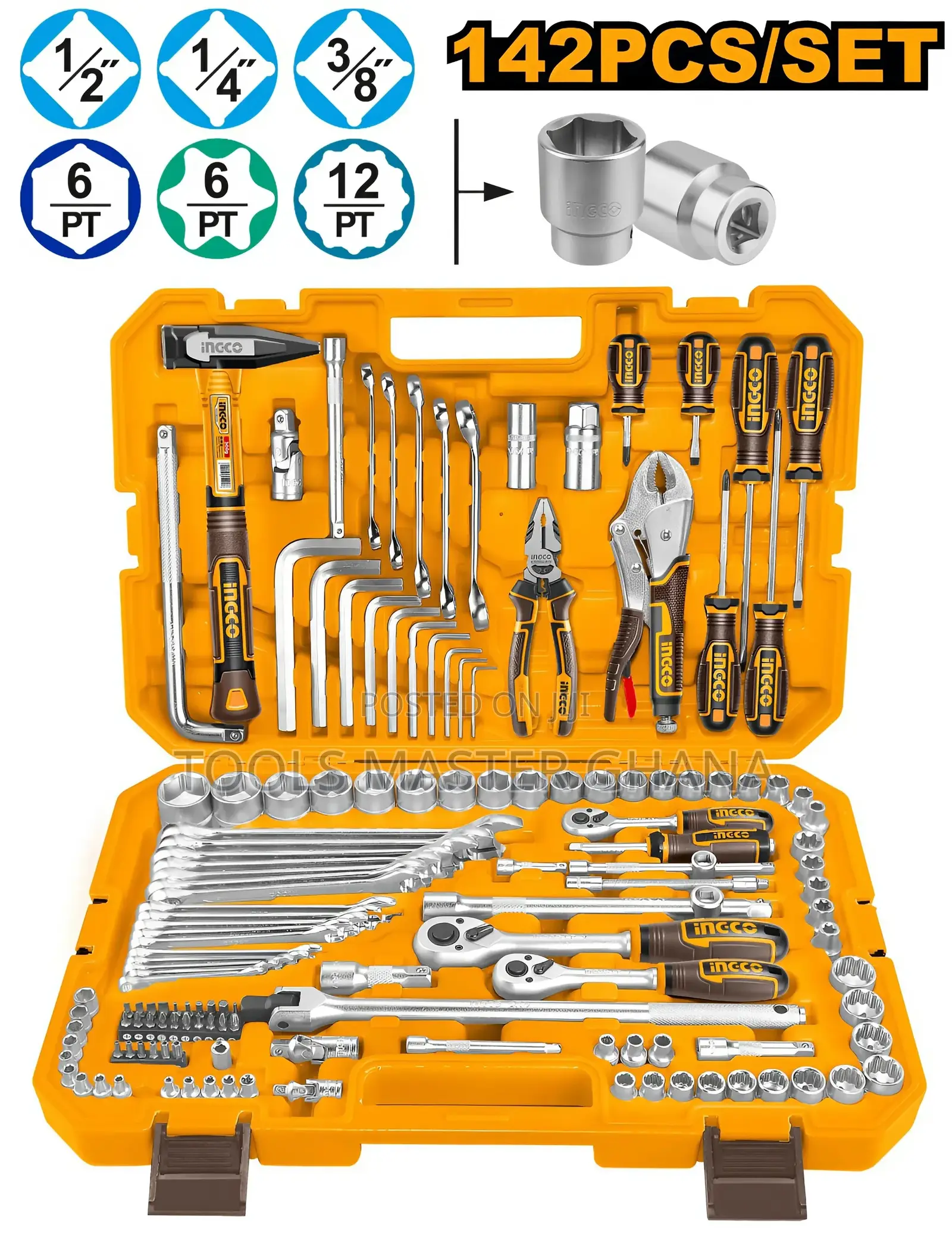142 Pcs Combination Tools Set - Hkthp21421