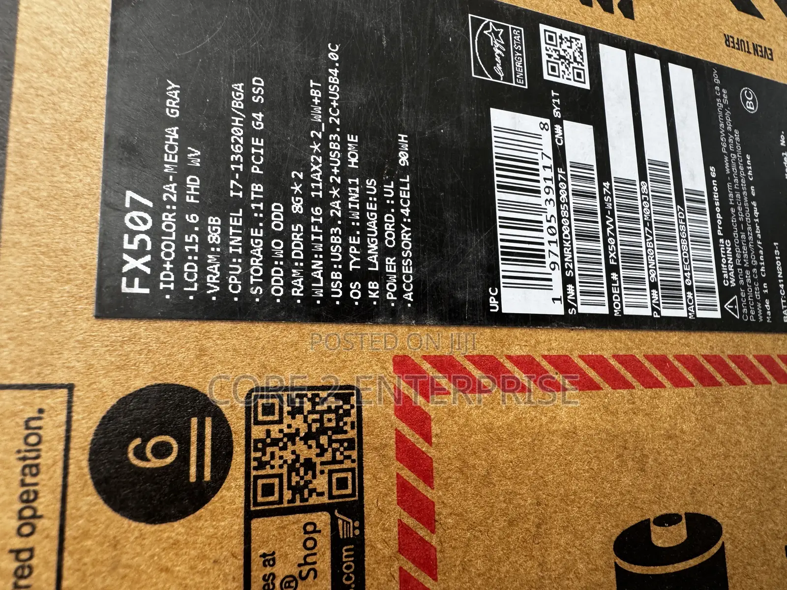 New Laptop Asus TUF Gaming FX504 16GB Intel Core I7 SSD 1T