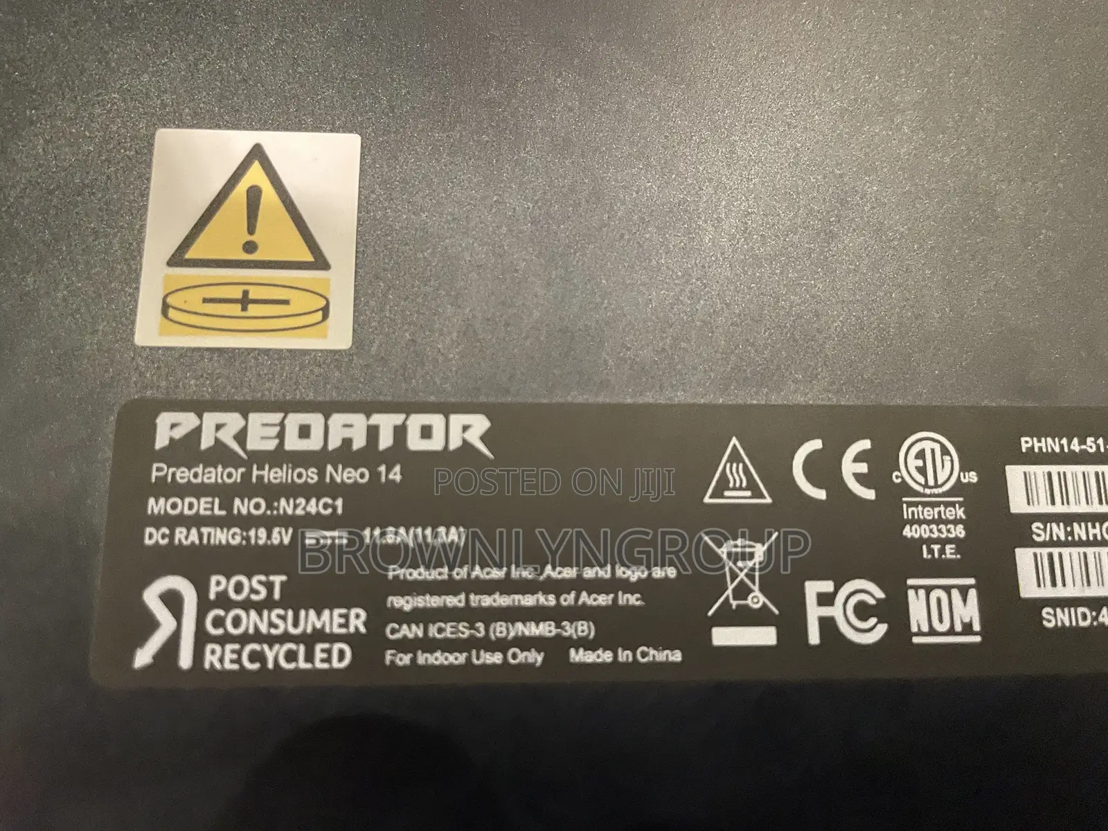 New Laptop Acer Predator Helios Neo 14 16GB Intel Core Ultra 7 SSD 1T