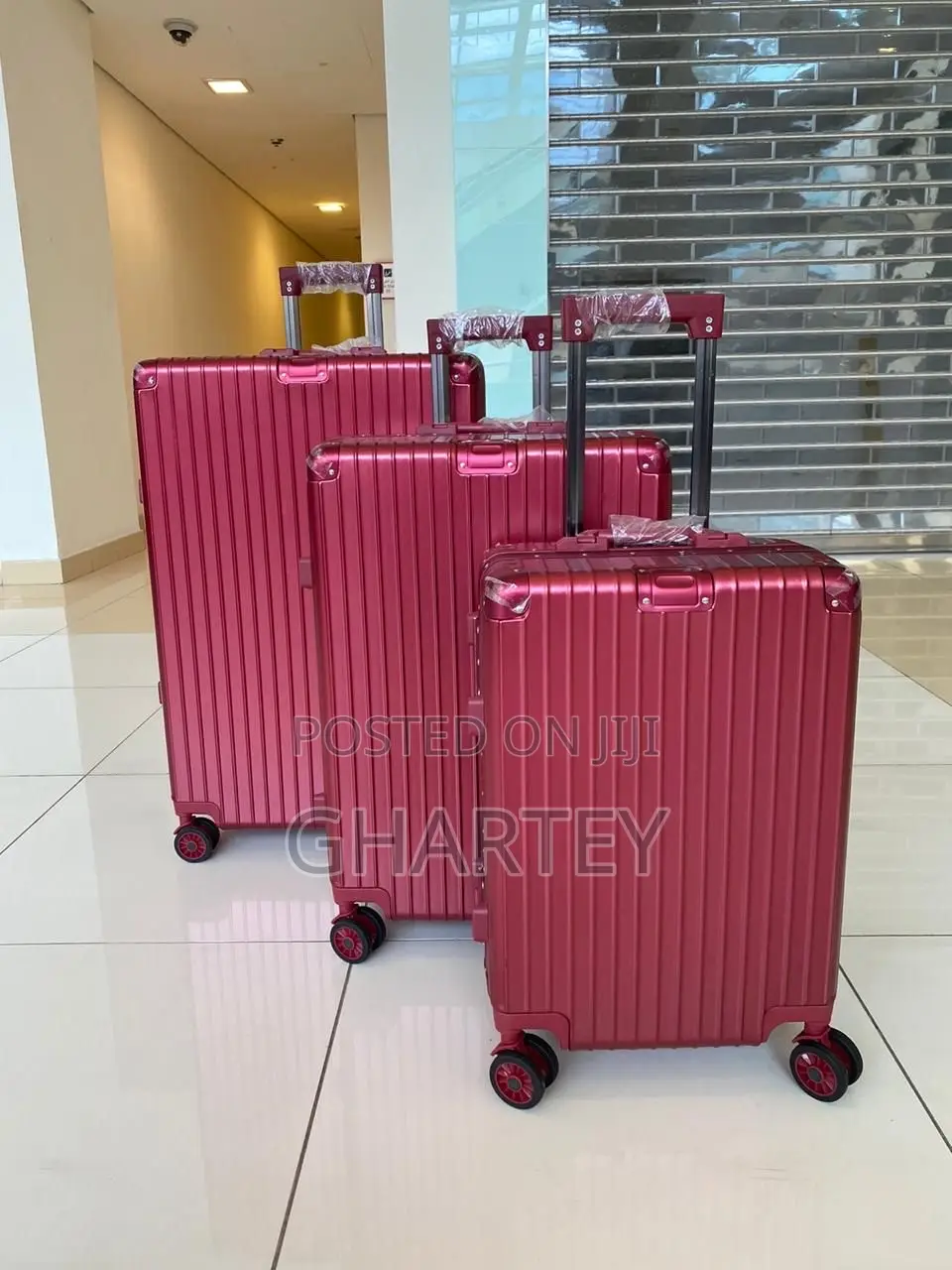 3 Pieces Luggage Suitcases Set Burgundy (Free Deliver)
