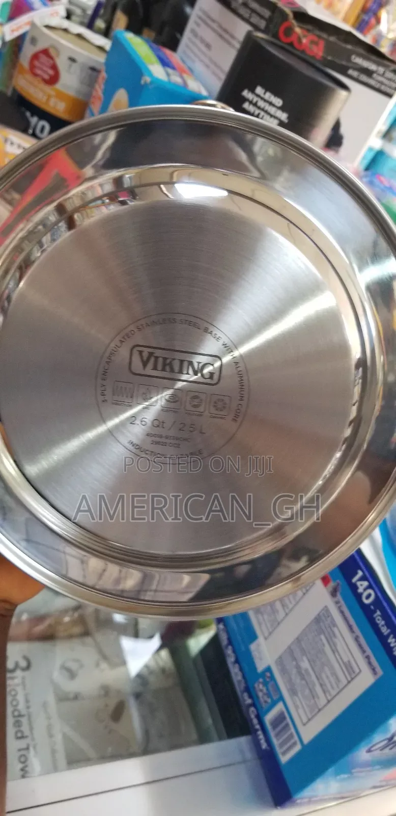 Viking Stainless Steel Whistling Tea Kettle, 2.6 Quart