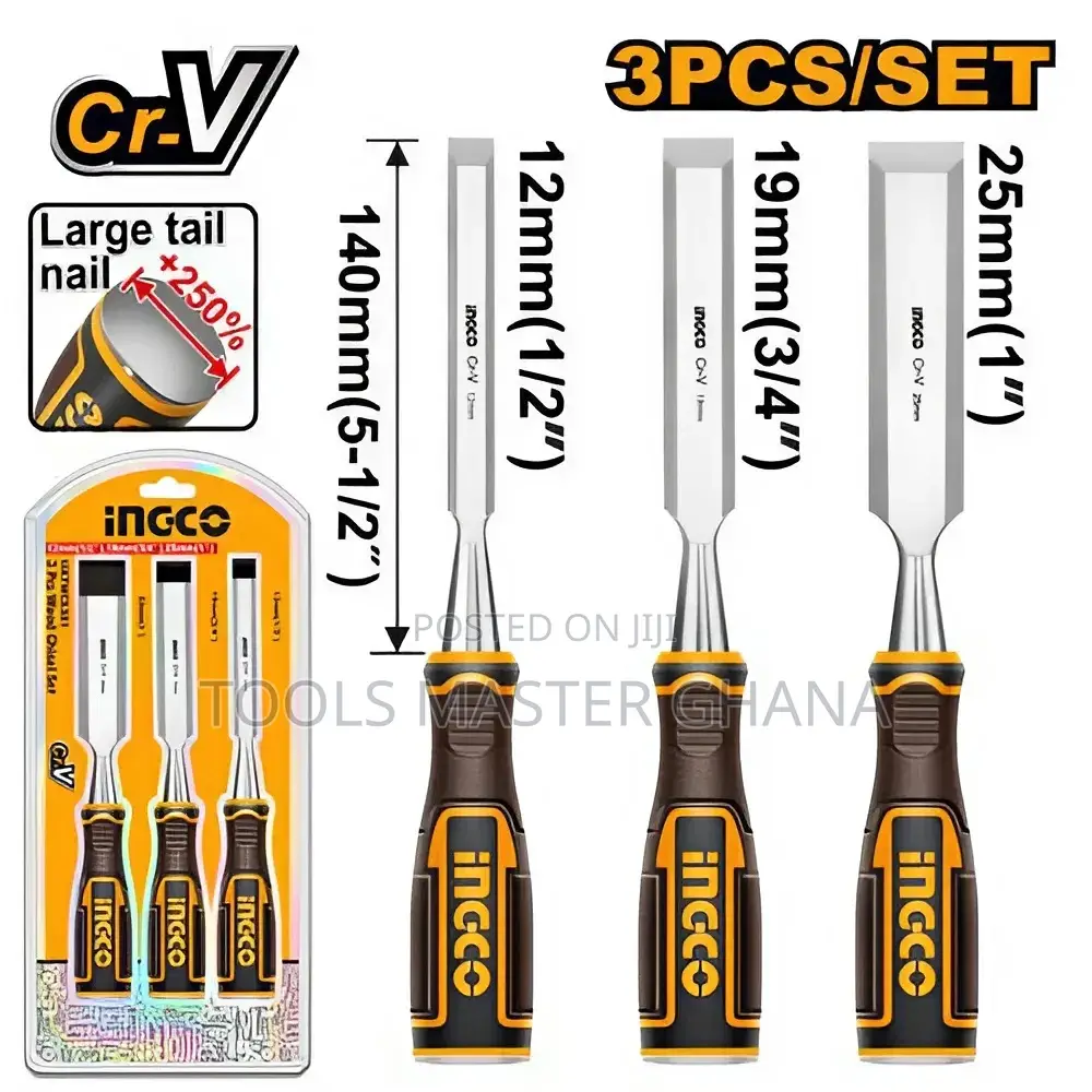 3 Pcs Wood Chisel Set - Hktwcs301