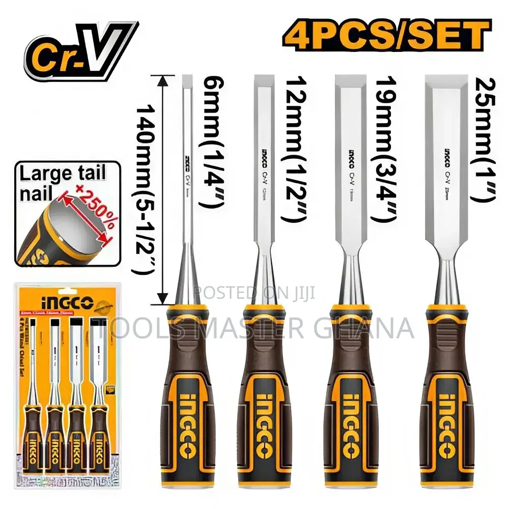 4 Pcs Wood Chisel Set - Hktwc0401
