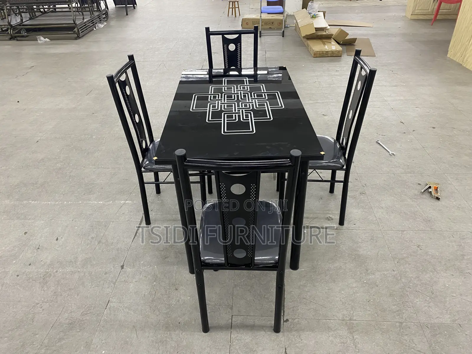 Quality Glass Dining Sets With 4chairs A31/B33