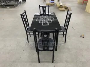 Quality Glass Dining Sets With 4chairs A31/B33