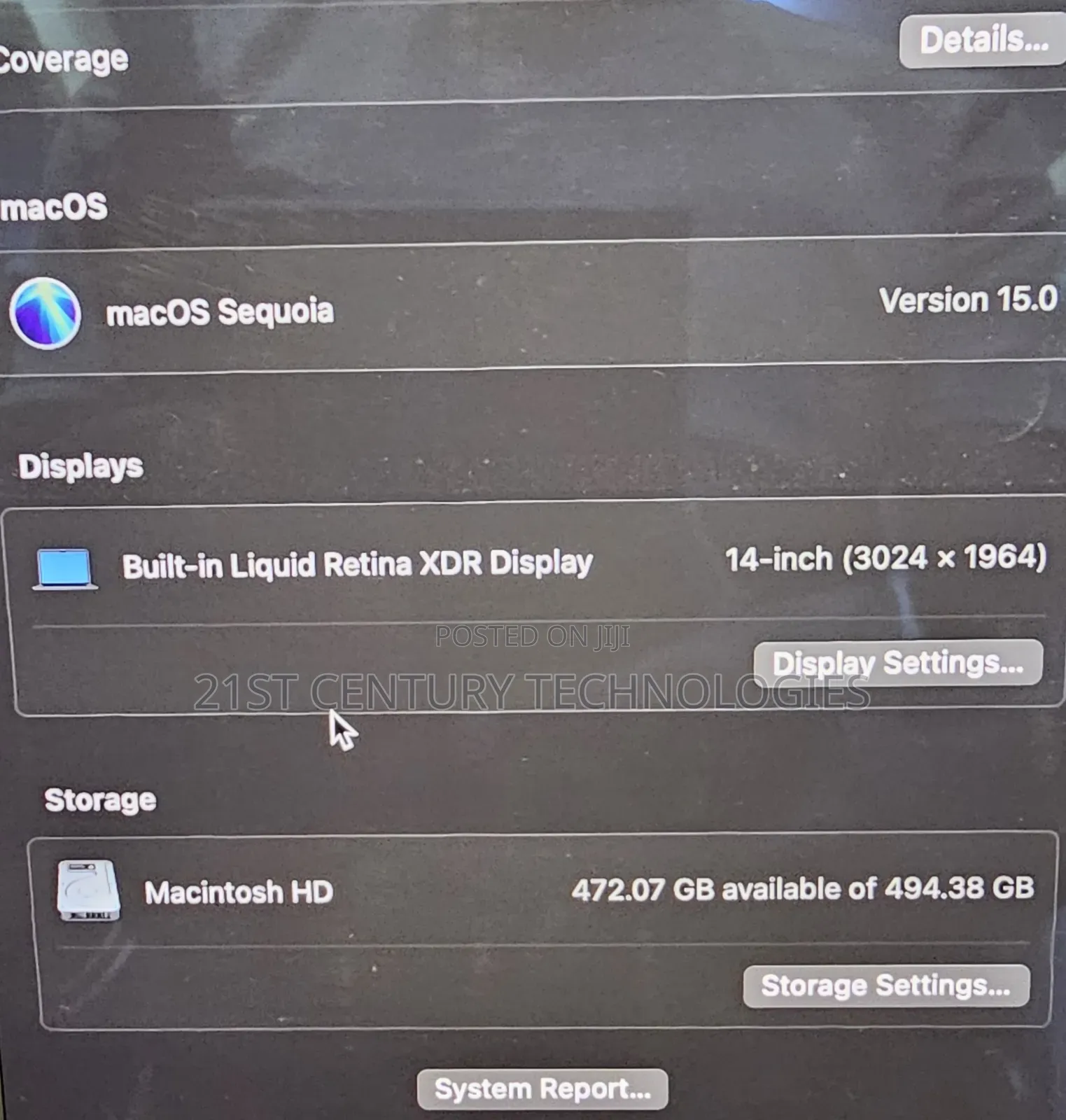 Laptop Apple MacBook Pro 2023 M3 14-Inch 8GB Apple M3 Pro SSD 512GB