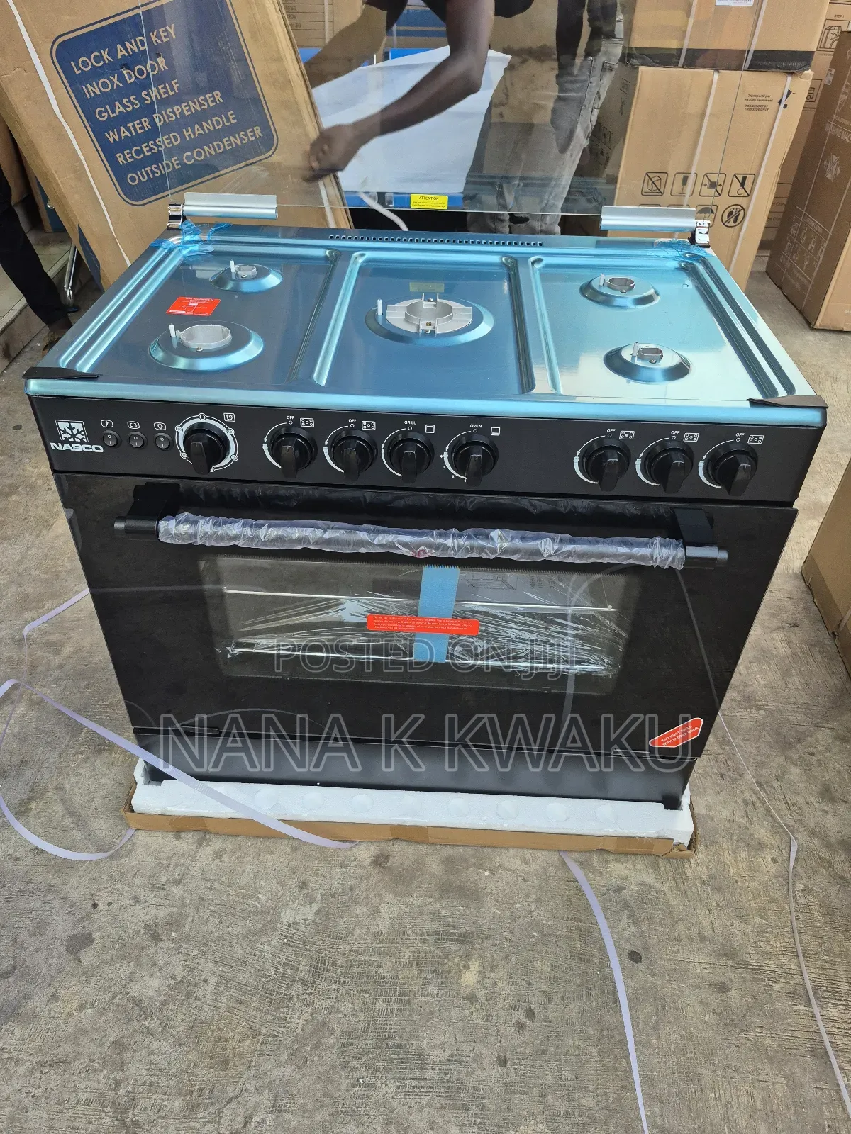 Hot  Nasco 5 Burner Gas Cooker_oven Grill Auto Ignition