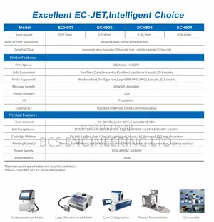 High Resolution Ink-Jet Printer for Daily Industrial ECH900
