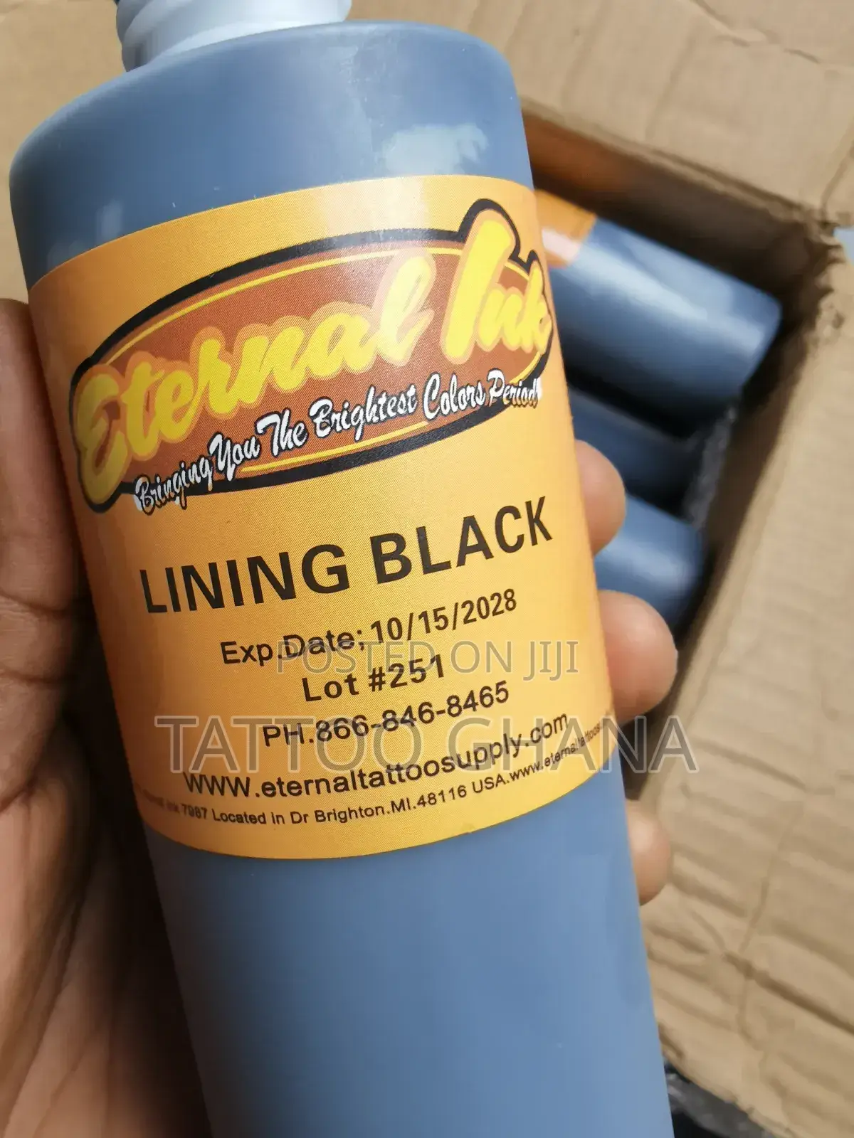 240ml Eternal Tattoo Ink Lining Black