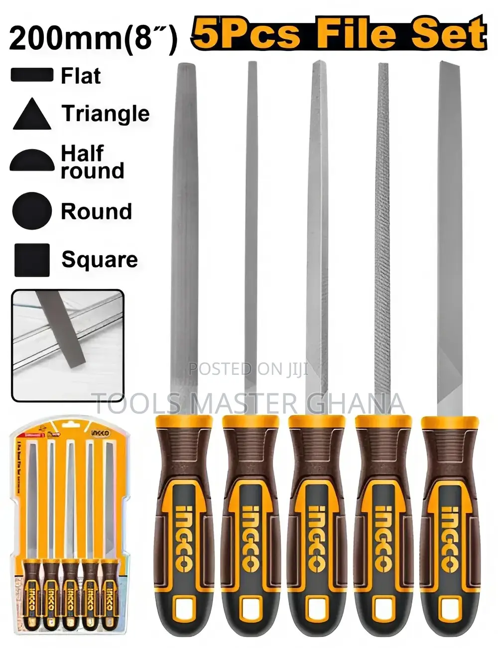 5 PCS Steel File Set - Hktfs0508