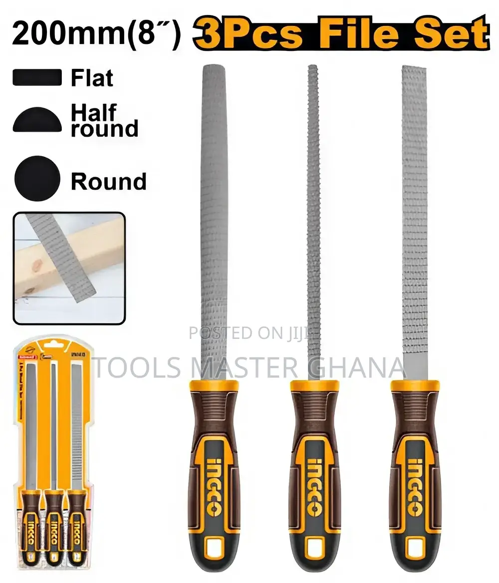 3 Pcs Wood File Set - Hktfw0308