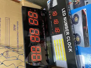 Electric Led Number Clock (Not Battery and Remote Control)