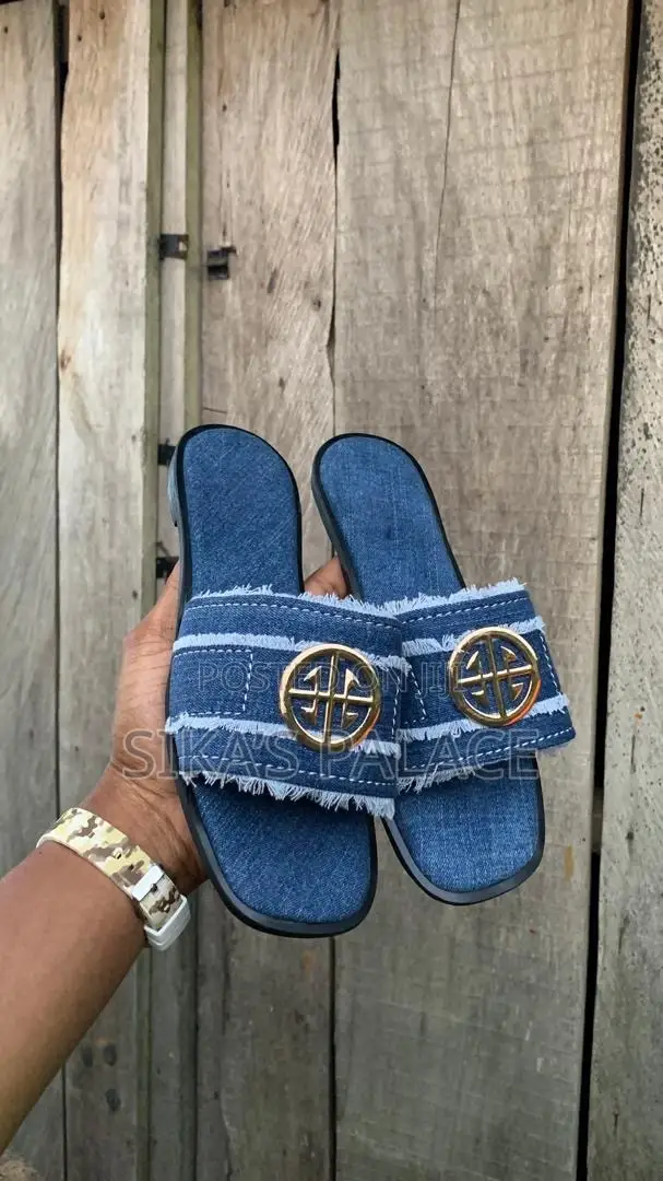 Ladies Denim Slippers