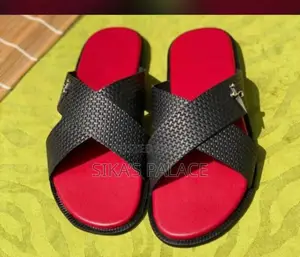 Red And Black With Pin Slippers