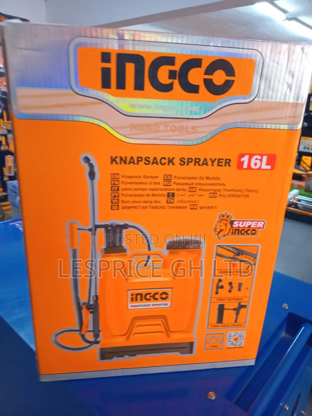 Heavy Duty 16L Capacity: Ingco Knapsack Sprayer