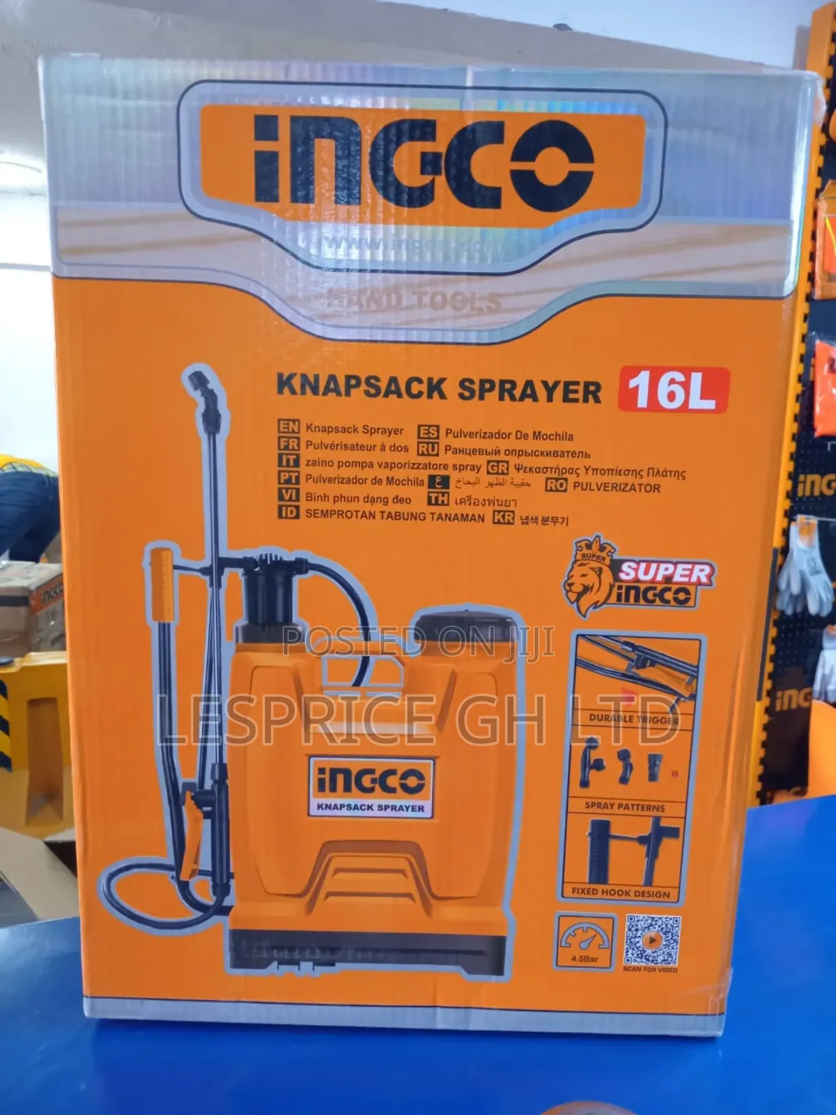 High Quality: Ingco 16L Knapsack Spraying Machine