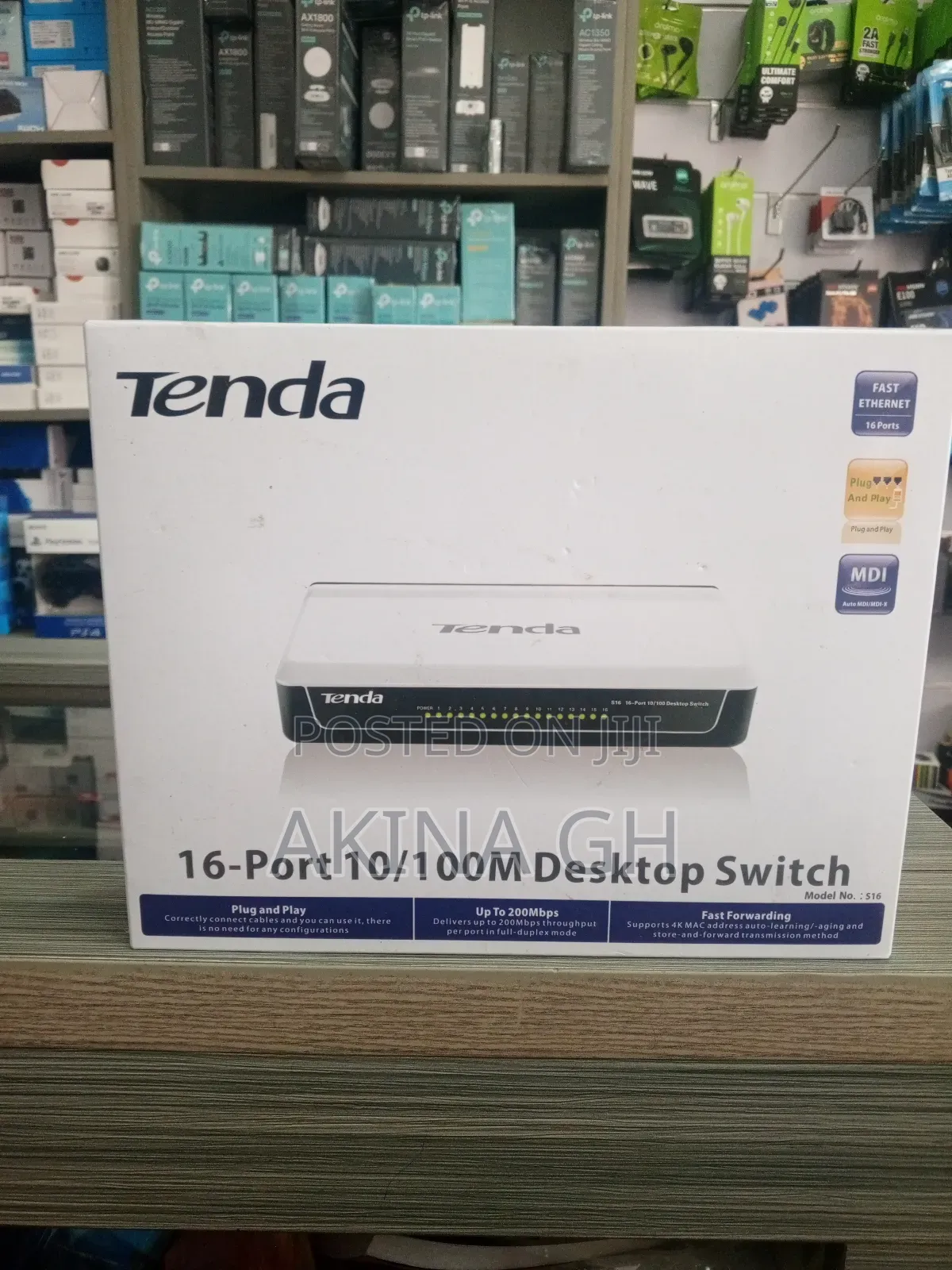 Tenda 16 Port 10/100m Desktop Switch S16