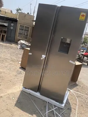 Lockable TCL Doubledoor Sidebyside Gray Fridge