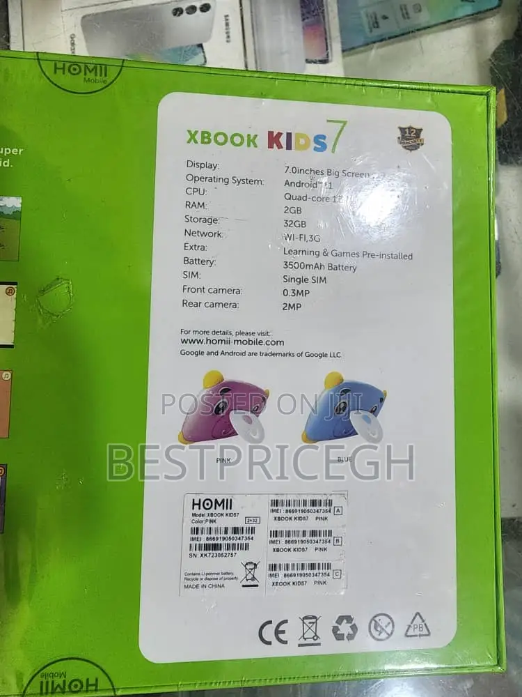 Homii Kids Tablet 7 32GB 2RAM 7.0'' - XBOOK KIDS 7