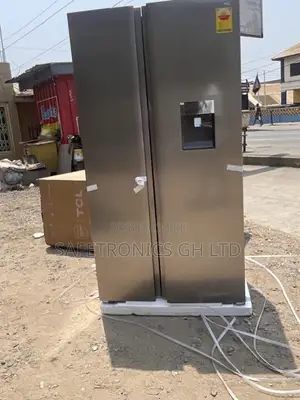 Adorable New TCL Sidebyside Doubledoor Gray Fridge