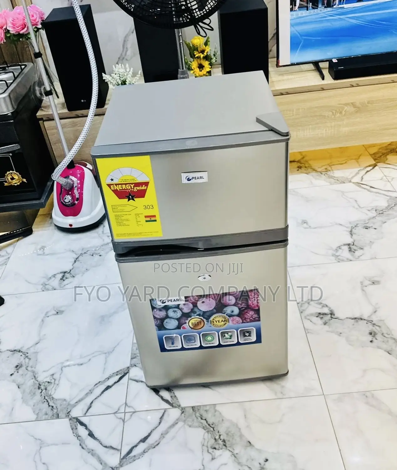 Double Door Table Top Fridge Pearl Adjustable Fridge