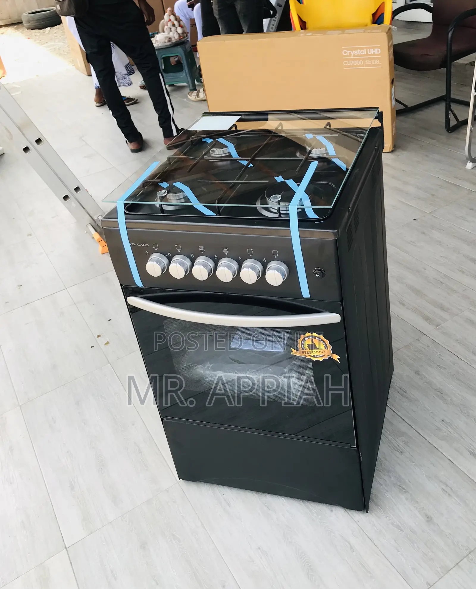 Buy Unique Volcano Gas Oven 4 Burner Euro Cooker(Black)