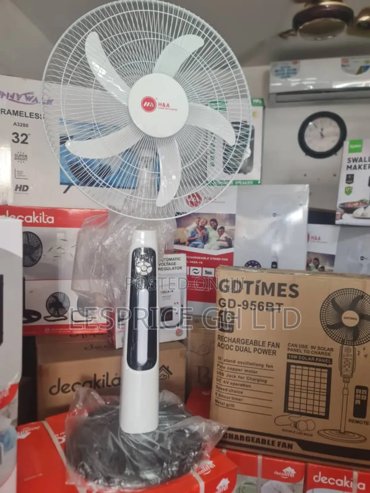 H a 18" Rechargeable Fan: Power Portable
